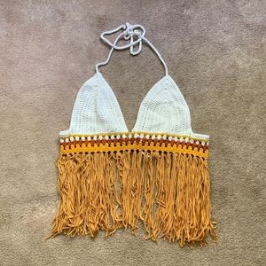 Forever 21 Fringe Knit Top